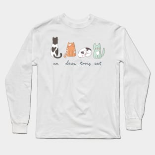 Funny Cute French Cats Long Sleeve T-Shirt